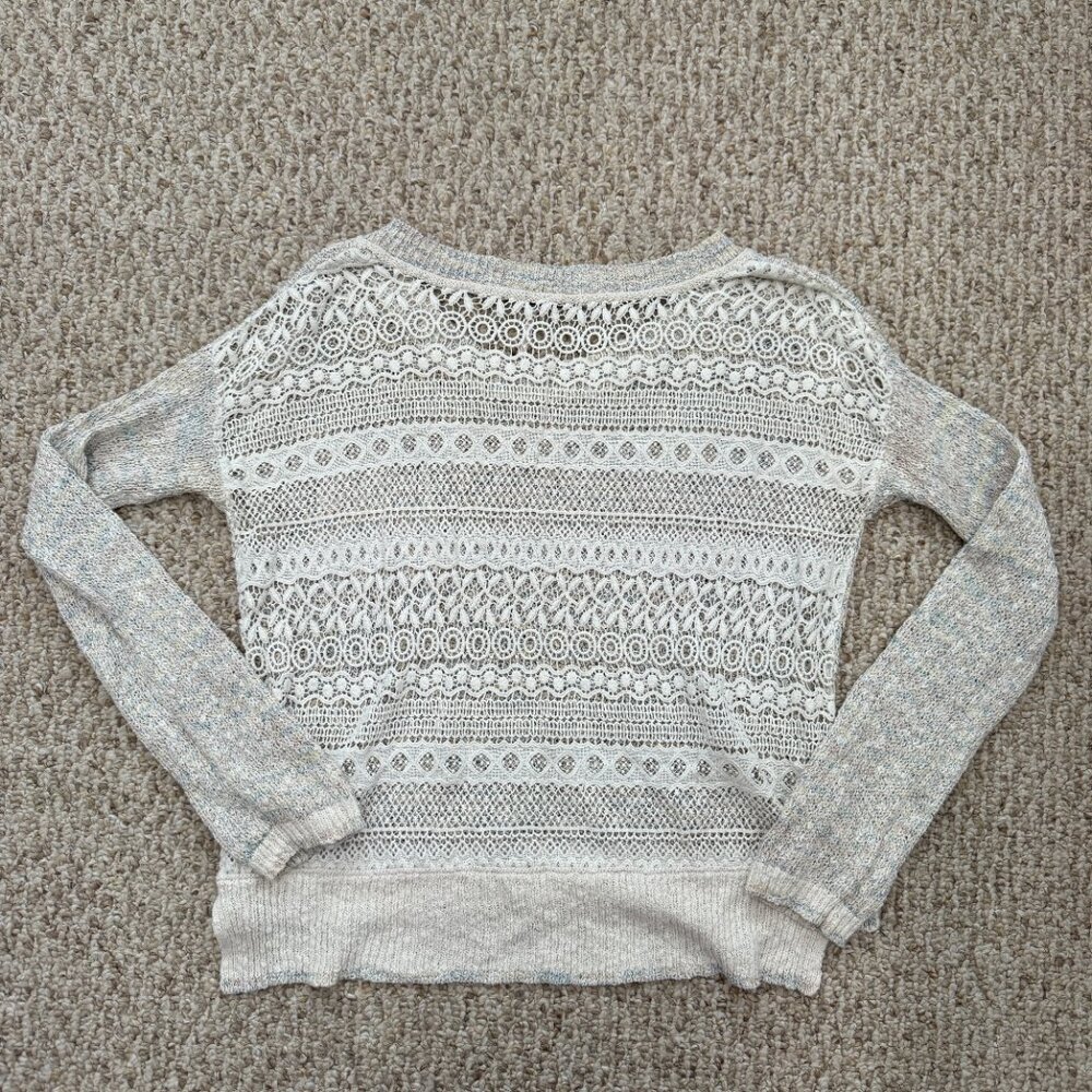 FREE People Multicolor Yarn Crochet‎ Knit Top S